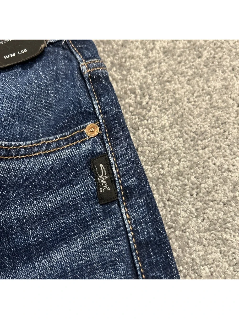Silver Jeans Highly Desirable Women’s Slim Straight Jeans Size 24 24x28 - Picture 4 of 9
